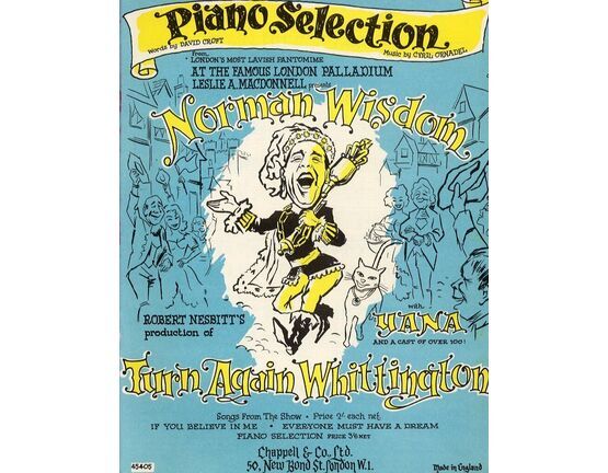 4 | Piano Selection - From the Pantomime "Turn Again Whittington" - With Lyrics - Featuring Norman Wisdom Caricature