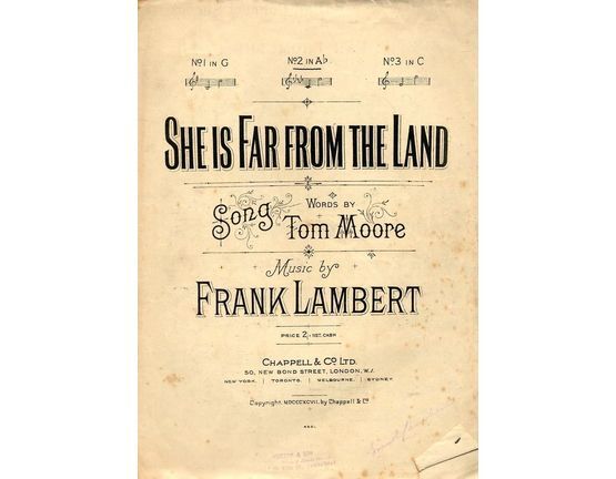 4 | She is Far from the Land - Song - In the key of A flat major for Medium Voice