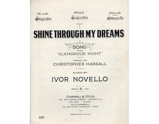 4 | Shine Through My Dreams - Song from "Glamorous Night" in the key of D Flat major for high voice