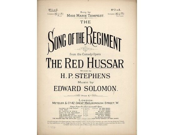 4 | Song Of The Regiment. From The Red Hussar
