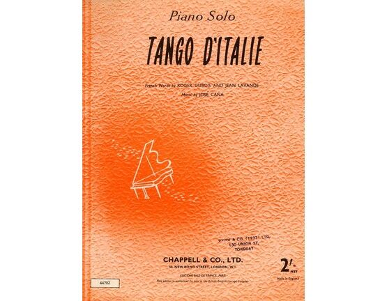 4 | Tango D'Italie. Piano Solo