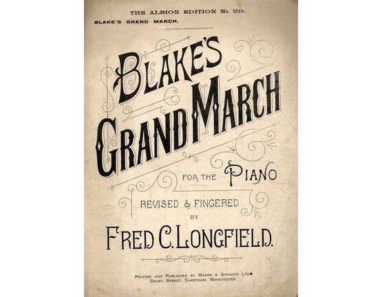 4 | The Albion Edition No. 29, Blake's Grand March for the Piano