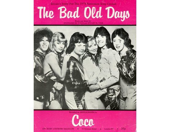 4 | The Bad Old Days - Coco - Eurovision Song Contest Entry 1978