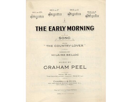 4 | The Early Morning  -  Song from "The Country Lover" -Key of A major for High voice