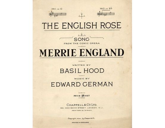 4 | The English Rose - Song from the comic opera  "Merrie England" - In the key of B flat major for high voice