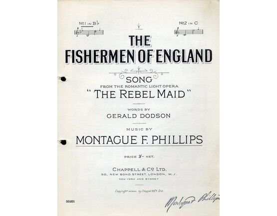 4 | The Fishermen of England - From "The Rebel Maid" in the Key of B flat major for low voice