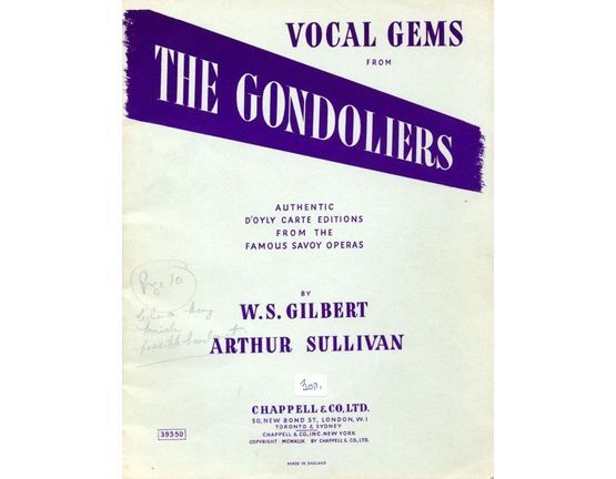 4 | Vocal Gems from "The Gondoliers" - Authentic D'Oyly Carte Editions from the Famous Savoy Operas