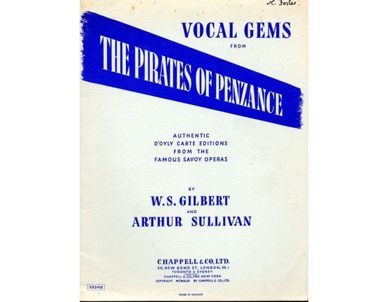 4 | Vocal Gems from "The Pirates of Penzance" - Authentic D'Oyly Carte Editions from the Famous Savoy Operas