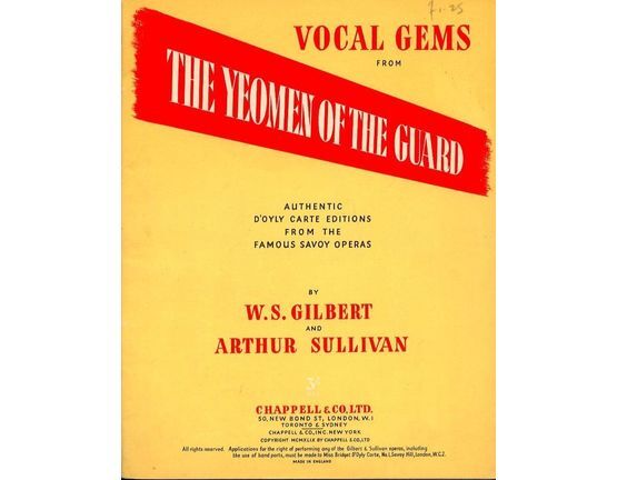 4 | Vocal Gems from "The Yeomen of the Guard" - Authentic D'Oyly CArte Editions from the Famous Savoy Operas