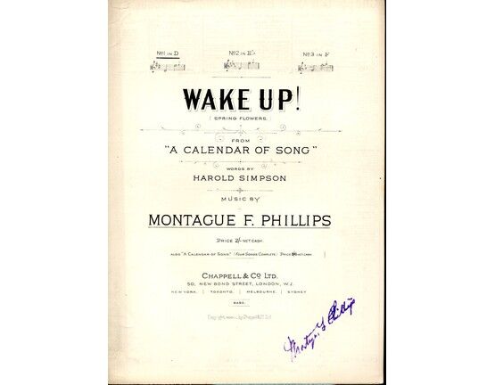 4 | Wake Up! (Spring Flowers) - From "A Calendar of Song" - Song in the key of D Major for Low Voice