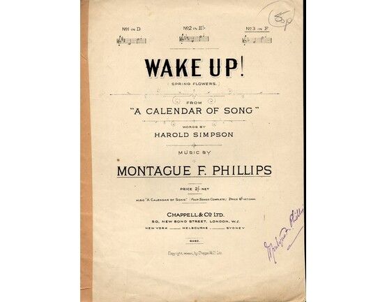 4 | Wake Up! (Spring Flowers) - From "A Calendar of Song" - Song in the key of E flat Major for Medium Voice