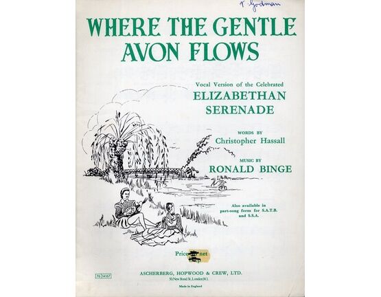 389 | Where the Gentle Avon Flows - Vocal version of the celebrated Elizabethan Serenade