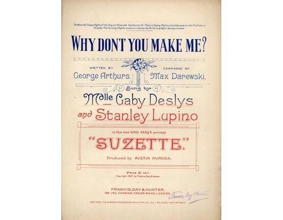 4 | Why Dont You Make Me: Gaby Deslys, Stanley Lupino in "Suzette"