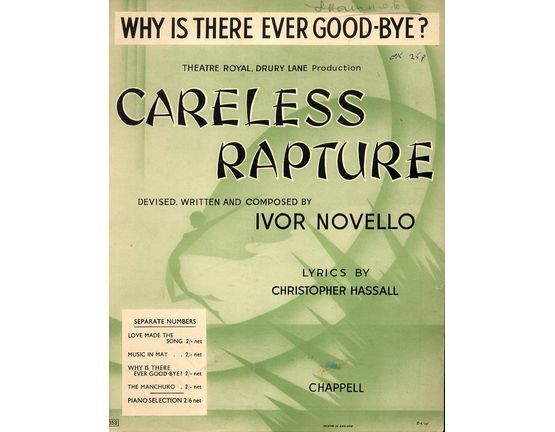 4 | Why is there ever Goodbye? - Song from the Theater Production "Careless Rapture"