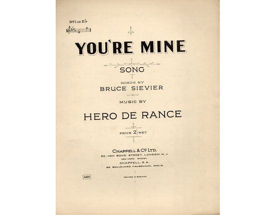 4 | You're Mine - Song in the Key of E flat major for Higher voice