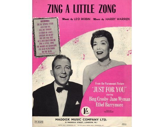4 | Zing a Little Zong -  Bing Crosby from "Just For You" - Song