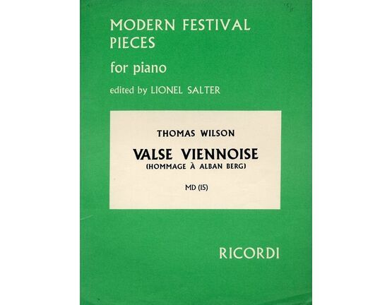 4000 | Valse Viennoise (Hommage a Alban Berg) - Ricordi Modern Festival Pieces for Piano Series