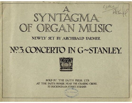4022 | A Syntagma of Organ Music - No. 3 Concerto in G Major - Op. 2, No. 3