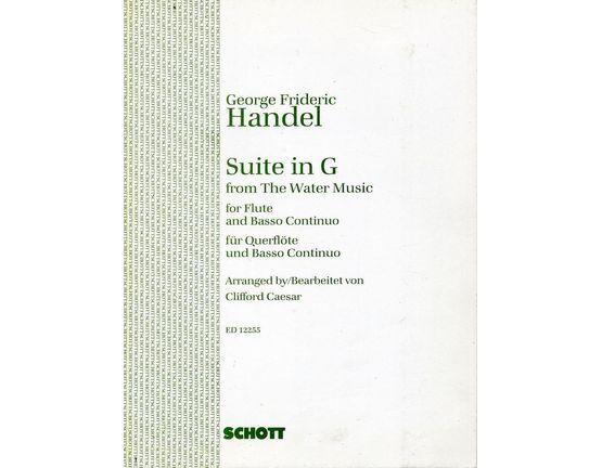 405 | George Frideric Handel - Suite in G from The Water Music for Flute and Basso Continuo - Edition 12255