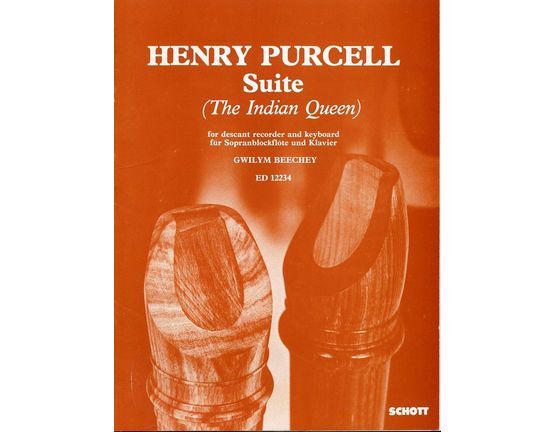 405 | Henry Purcell Suite - The Indian Queen - For Descant Recorder and Keyboard - Seperate Recorder Part - Edition 12234