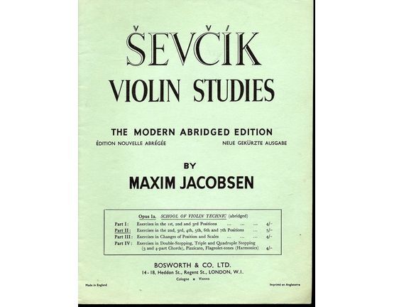 406 | Violin Studies - The Modern Abridged Edition - Part II - Exercises in the 2nd,3rd,4th,5th,6th and 7th Positions