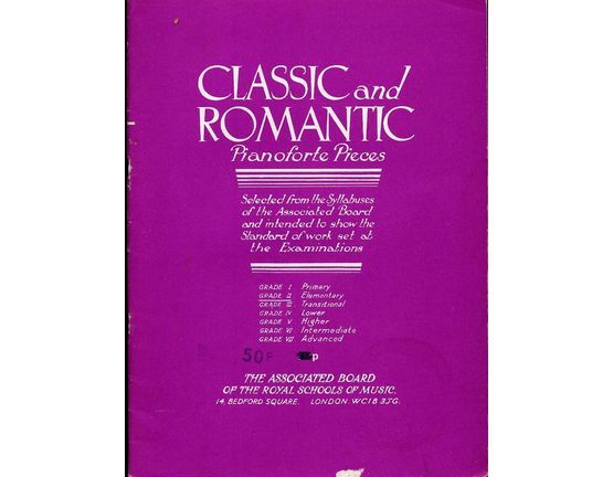 4100 | Classic and Romantic pianoforte pieces, selected from the syllabuses of the Associated Board and intended to show the standard of work set at the exam