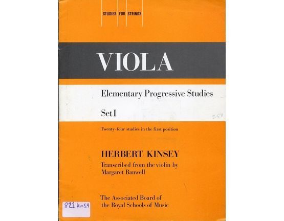 4100 | Elementary Progressive Studies for Viola - Set I - Twenty four Studies in the First position
