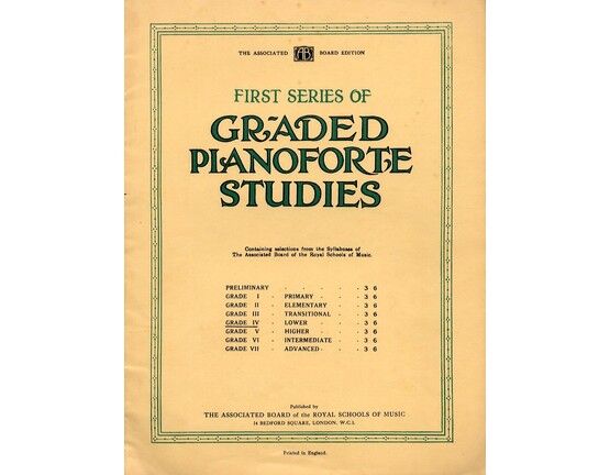 4100 | First Series of Graded Pianoforte Studies - Grade 4 lower