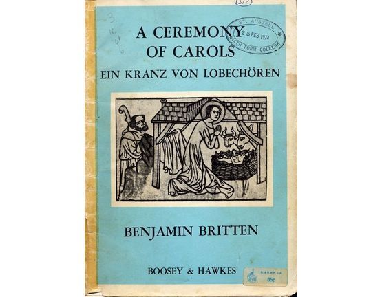 4110 | A Ceremony of Carols - Ein Kranz von Lobechoren - For Treble Voices and Harp