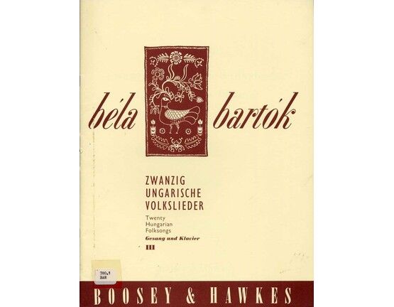 4110 | Bartok - Twenty Hungarian Folksongs - Volume III - Diverse Lieder