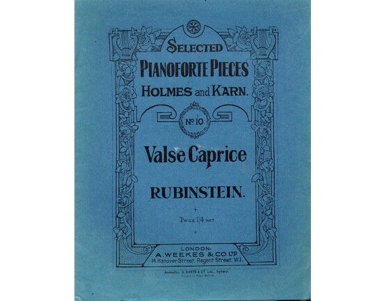 419 | Rubinstein - Valse Caprice - Selected Pianoforte Pieces Holmes and Karn No. 10 - Piano Solo
