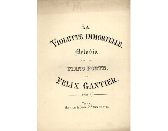 4433 | La Violette Immortelle - Melodie - Piano Solo