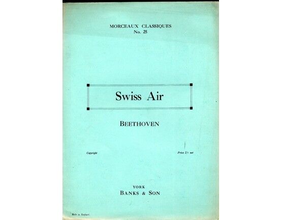 4433 | Swiss Air in F Major with 6 Variations - Morceaux Classiques No. 25