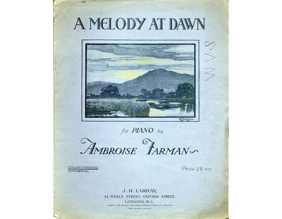 4469 | A Melody at Dawn - For Piano - English Fingering