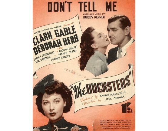 4485 | Don't Tell Me - Featuring Clark Gable and Deborah Kerr IN "The Hucksters" - Song