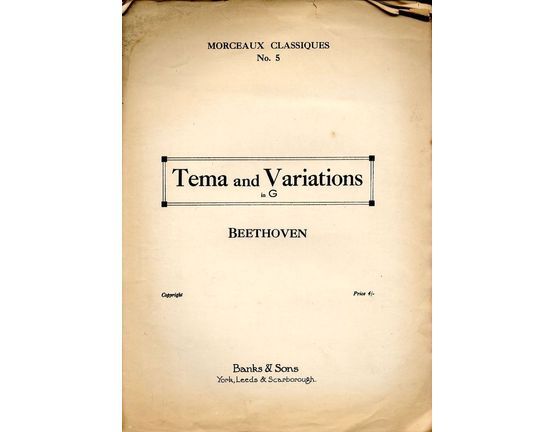 4498 | Tema and Variations - In G - Morceaux Classiques