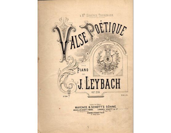 453 | Leybach - Valse Poetique - Pour Piano Op. 216