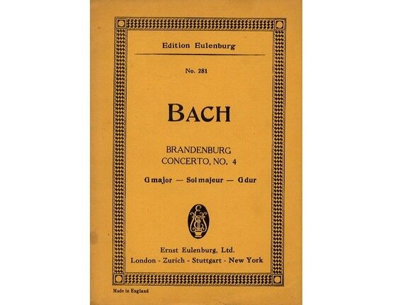 4548 | Brandenburg Concerto No. 4 in G Major - Miniature Orchestra Score