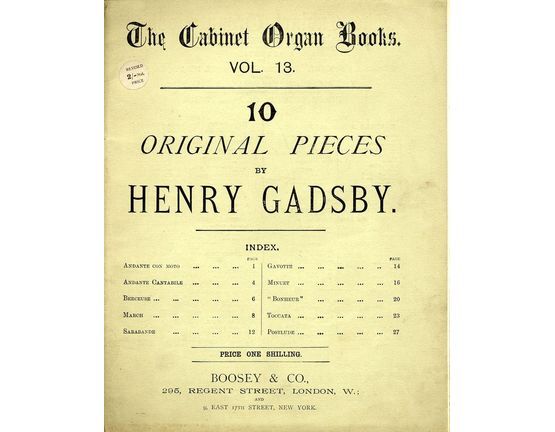 4573 | 10 Original Pieces - The Cabinet Organ Books Series - Vol. 13