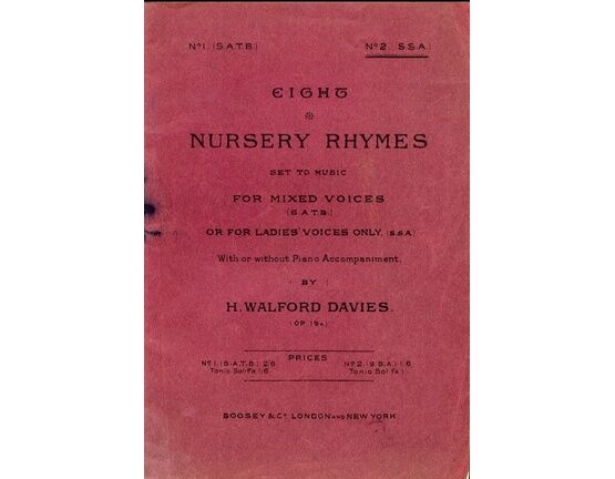 4573 | Eight Nursery Rhymes Set to Music for Mixed Voices (S.S.A.) - Op. 19A