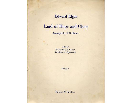 4573 | Land of Hope and Glory - Solo for B flat baritone, B flat Cornet, Trombone or Euphonium