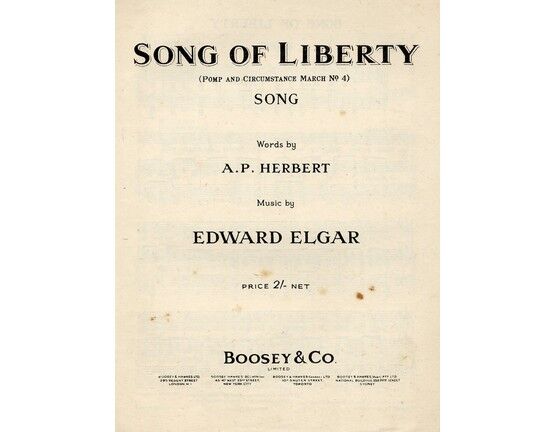 4573 | Song of Liberty ( Pomp and Circumstance March no. 4) All men shall be free