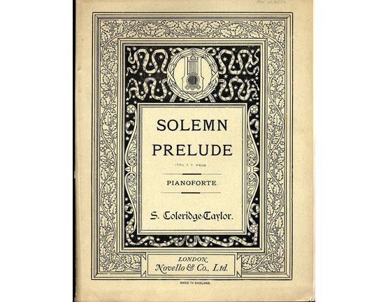 4582 | Solemn Prelude for Orchestra - Op. 40 - Arranged For Pianoforte - Composed for the Worcester Musical Festival 1899