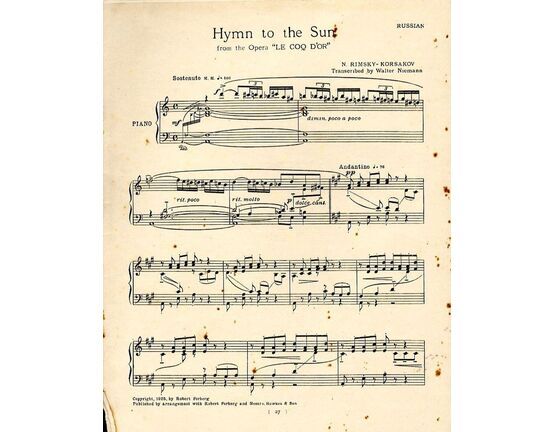 4584 | Hymn to the Sun - From the Opera ''Le Coq D'Or''