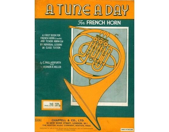 4594 | A tune a day for French Horn - A first book for French Horn  (F and Bb) and Tenor Horn (Eb)