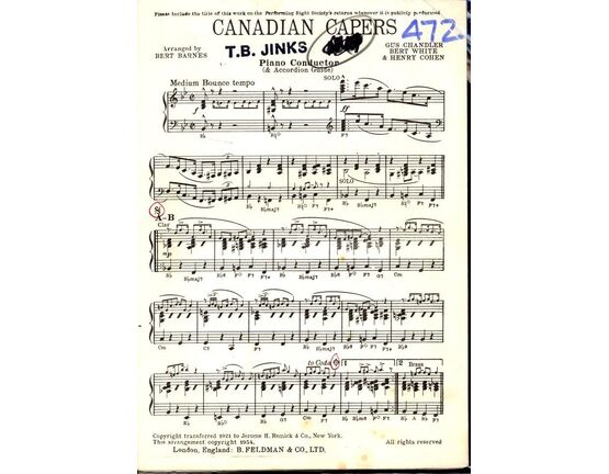 4603 | Canadian Capers - Arrangement for Full Orchestra