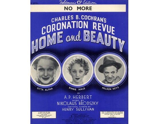 4603 | No More -  From the Coronation Revue "Home and Beauty" - Gitta Alpar - Binnie Hale - Nelson Keys