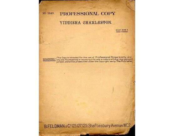 4603 | Yiddisha Charleston - Professional Copy - Song