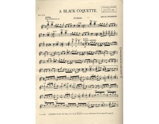 4608 | A Black Coquette, Banjo Duet