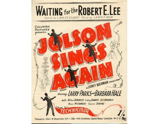 4614 | Waiting for the Robert E Lee - from "Jolson Sings Again" - Key of F major
